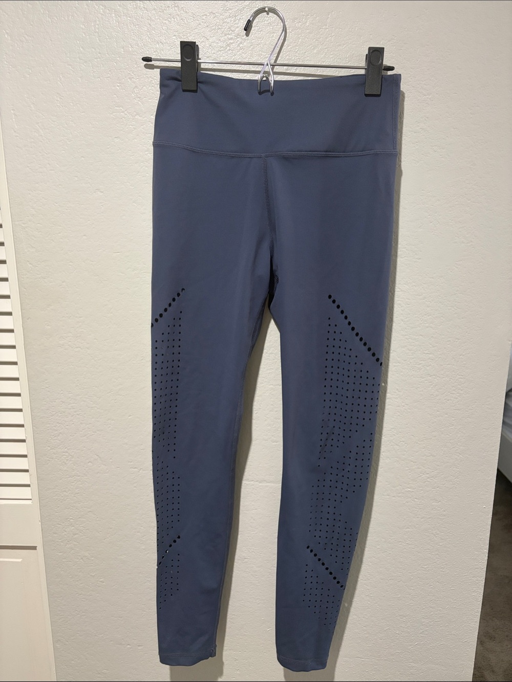 High-Waisted full length blue leggings
